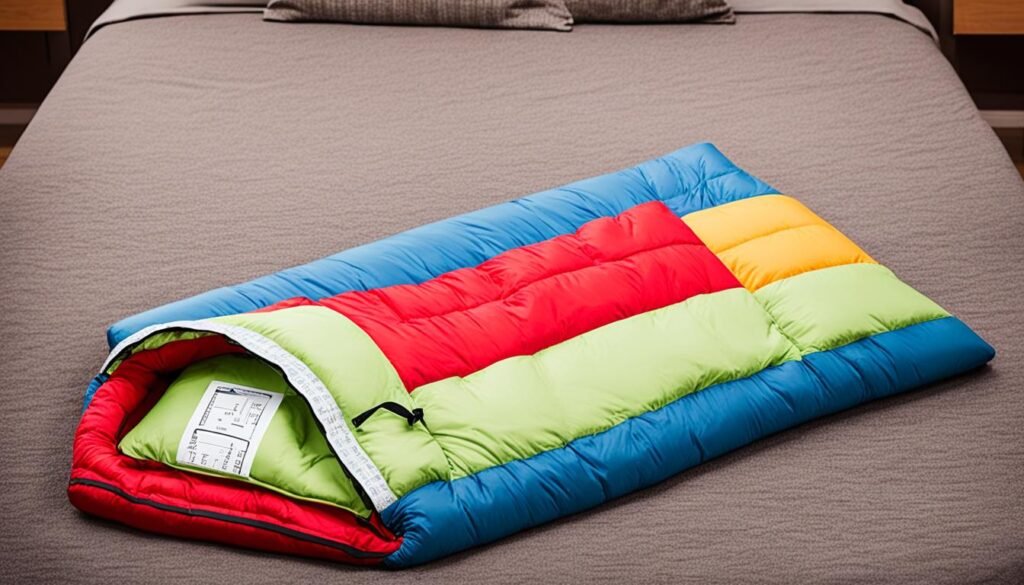 Sleeping bag size