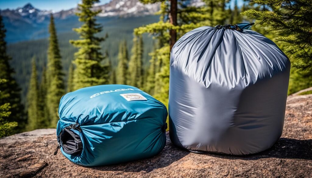 sleeping bag liner packability