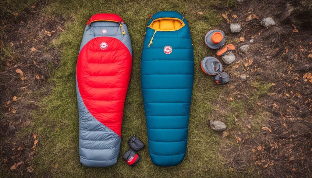 Big Agnes Little Red and Wolverine sleeping bags