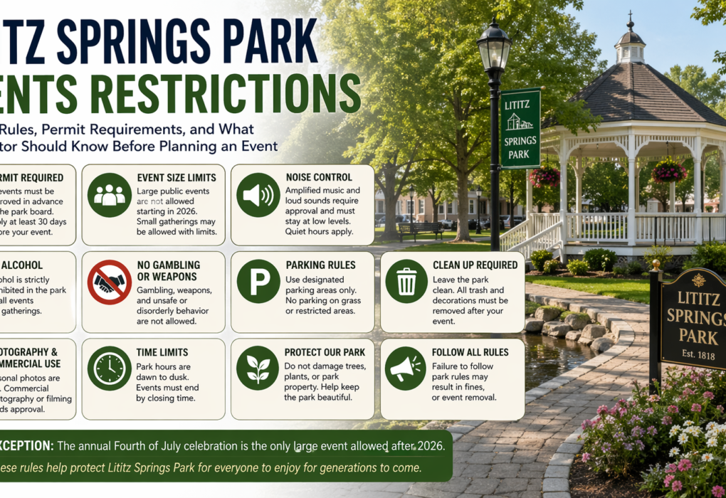 lititz springs park events restrictions