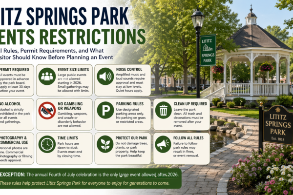 lititz springs park events restrictions